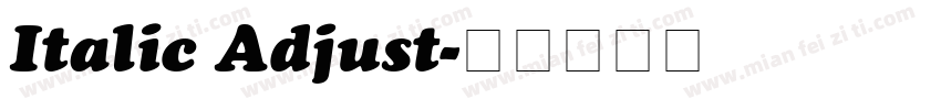 Italic Adjust字体转换